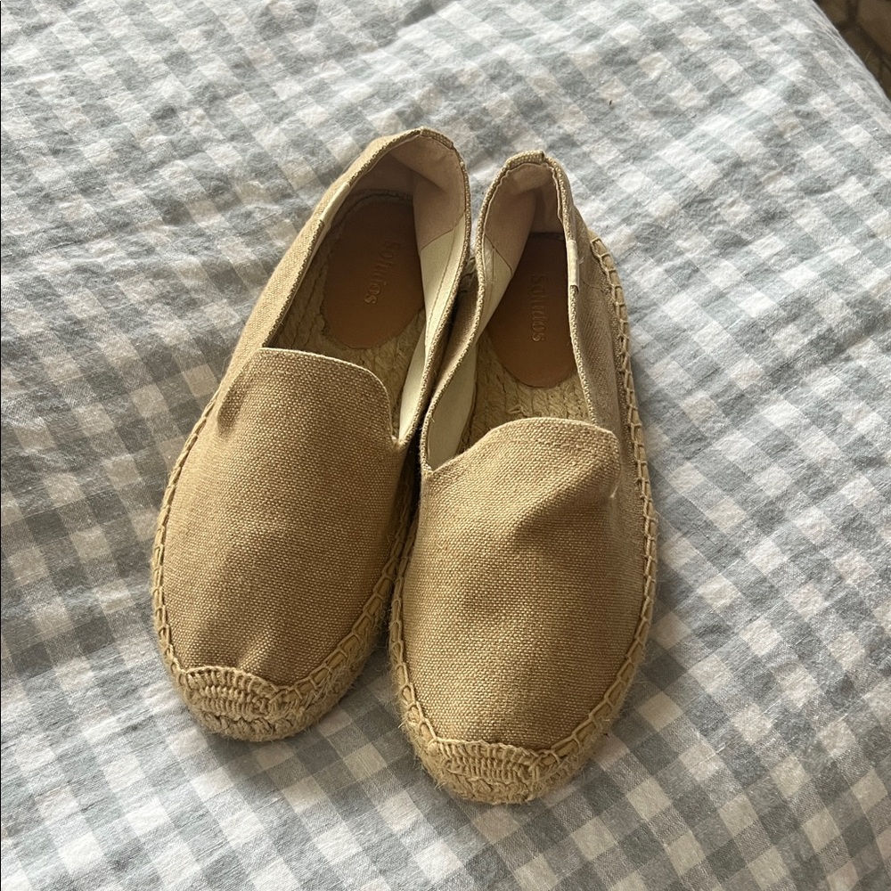 Soludo Tan Espadrille Flats